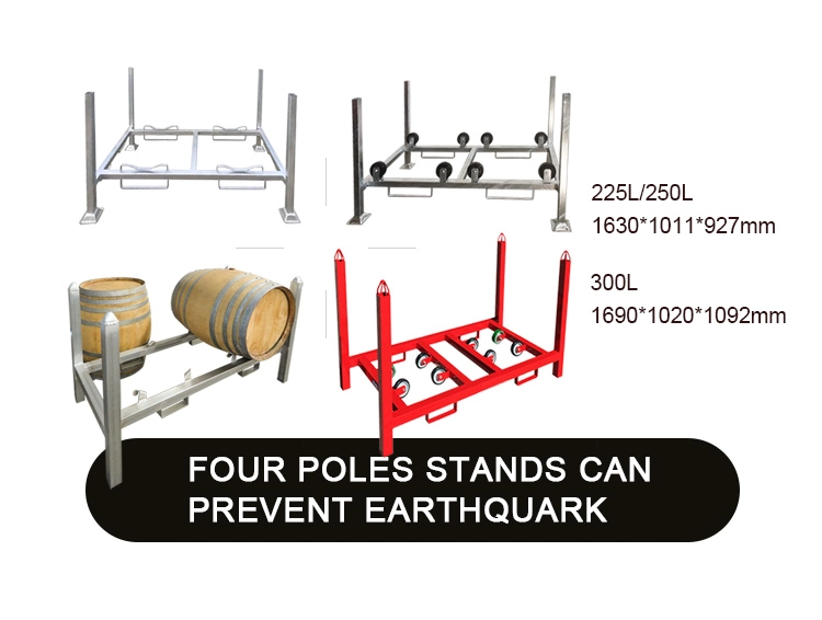 Elite 55 Gallon Stacking Heavy Duty Wine Barrel Rack with Powder Coated