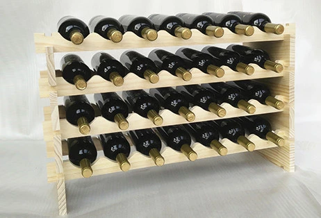 Fine Natural Pine Wood Stackable Wine Racks