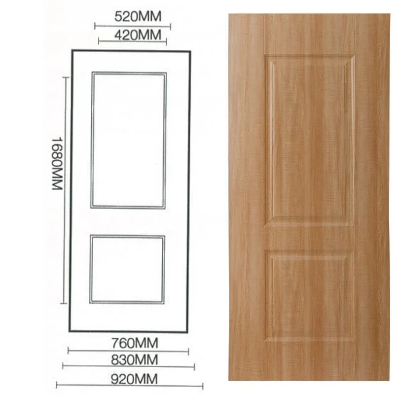 Melamine Hot Press Skin MDF Wooden Design Interior Door