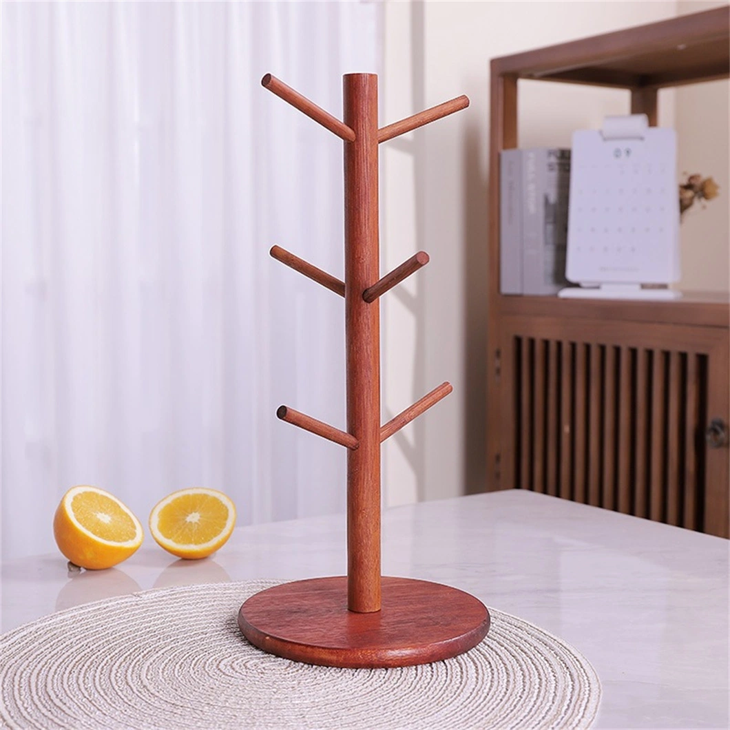 Bamboo Mug Rack Cup Organizer Counter Cup Counter Stand Mug Holder Tree